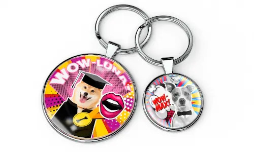 Schlüsselanhänger Haustier Comic