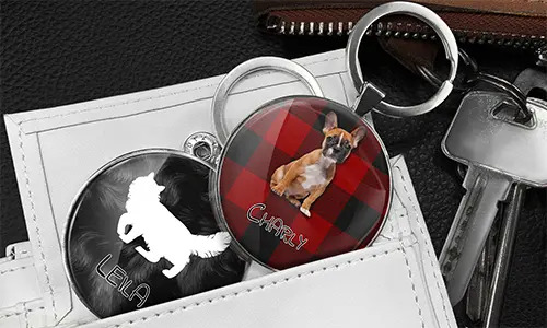 Schlüsselanhänger Rund - Premium