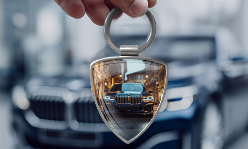 Porte-clés de galerie avec photo de blason-1