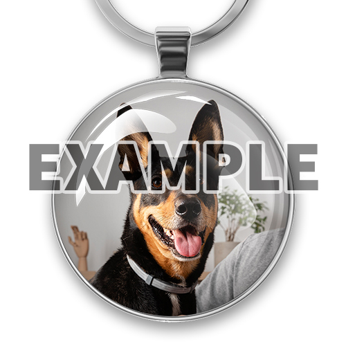Rund nyckelring med foto