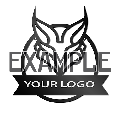 Enseigne en métal avec logo