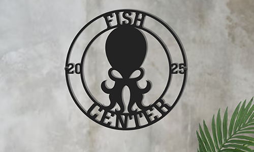 Enseigne en métal personnalisée avec logo d'entreprise pour la façade