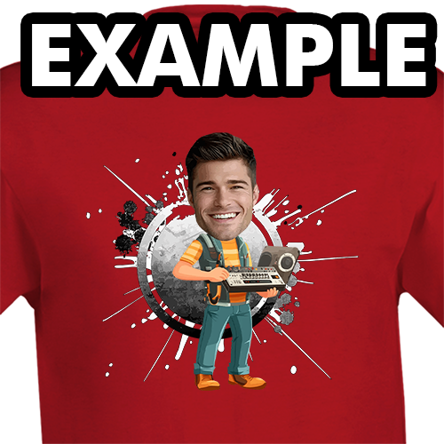 Diseños de camisetas personalizadas Filtrado por color al estilo cómic para distintos hobbies y profesiones