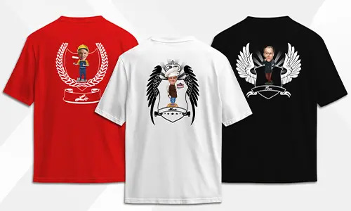 Comic Shield T-Shirt - Personalisiert für dein Hobby oder Beruf