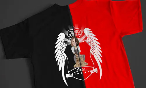 T-shirt personnalisé avec une image de loisir ou de profession