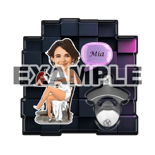 Personalized Wall Bottle Opener Comic Hobby Profession