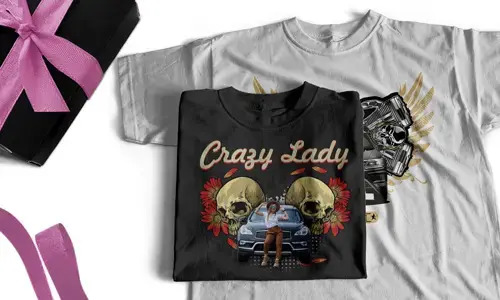 T-Shirt mit Automotiv für deine Freundin - Geschenkideen