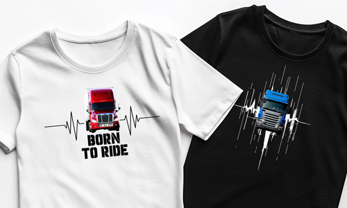 Gepersonaliseerd T-shirt met foto van vrachtwagen en kenteken! Uniek cadeau!