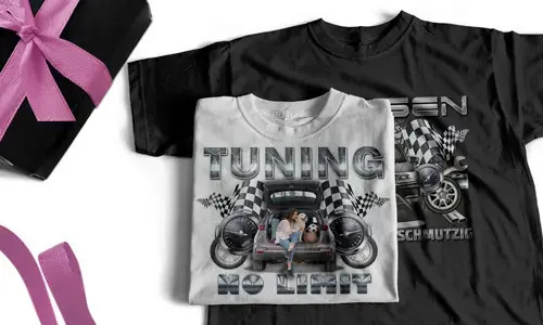 T-Shirt mit Tuning-Design für deine Schwester