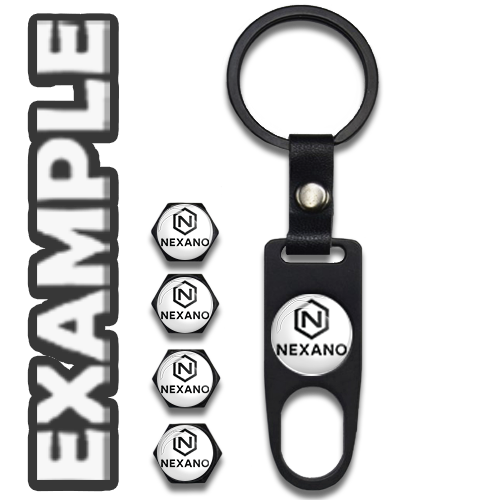 Nakrętki wentyli z logo