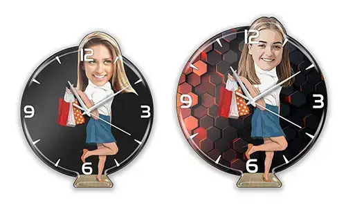 Personalisierte Wanduhr Comic Hobby - Shopping