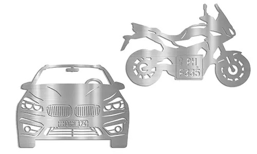 Wand Dekoration gefräst Metall - Chrom