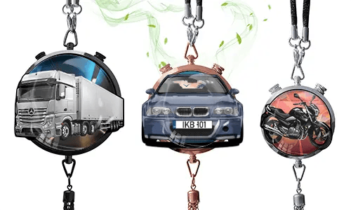 Désodorisant pour voiture avec modèle de véhicule