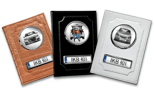 Porte-documents de voiture standard pour ton copain avec voiture/photo et plaque d'immatriculation