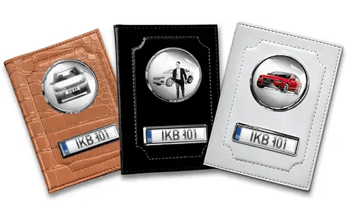 Standardní obal na doklady pro bratra s autem/fotkou a SPZ