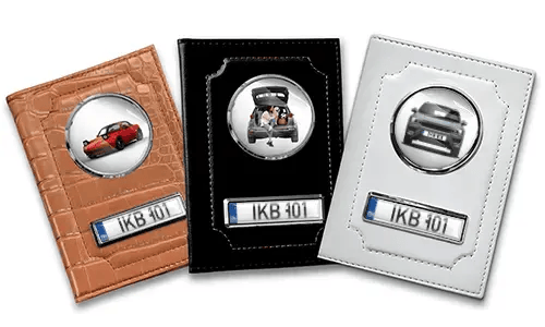 Porte-documents de voiture standard avec voiture/photo et plaque d'immatriculation pour ta femme