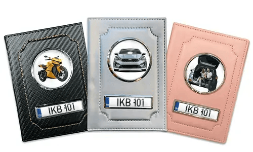 Personalised car documents holder