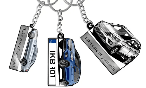 Car Keychain Text Car