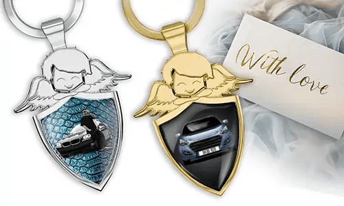 Personalizowany brelok z aniołem - Prezent dla twojego chłopaka