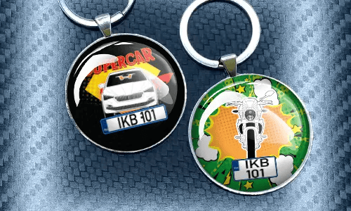 Nøkkelring tegneserie rund