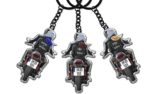 Portachiavi Coppia di motociclisti