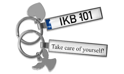 Porte-clés personnalisé avec plaque d'immatriculation pour vous-même