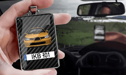 Car mirror chain - rectangle