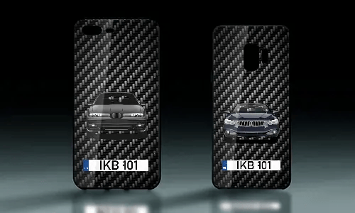 COQUE DE TÉLÉPHONE PORTABLE - VERRE CARBONE