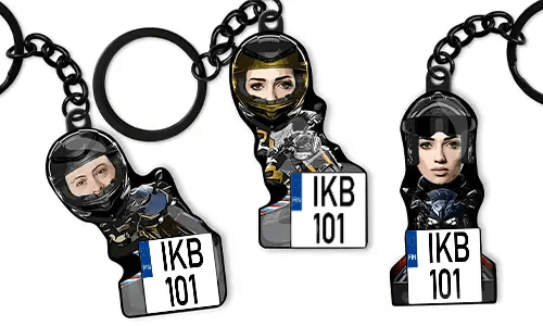 Motorcycle Keychain Rider Photo Sport