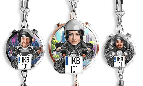 Car Air Freshener With Motorcycle Driver