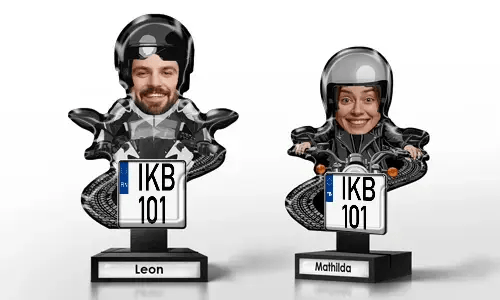 Personalizovaná dekorace s motorkářem