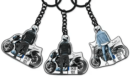 Personalizowany brelok motocyklowy z imieniem