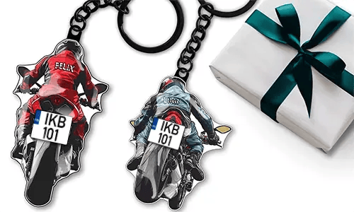 Portachiavi moto sportiva – regalo per tuo fratello