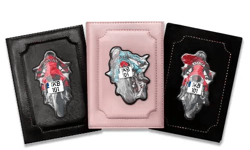 Porta-libretto auto con il tuo nome e la targa