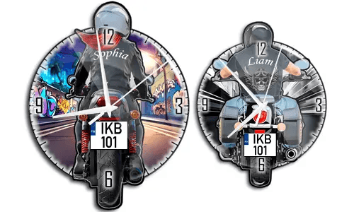Orologio da parete-Moto con nome