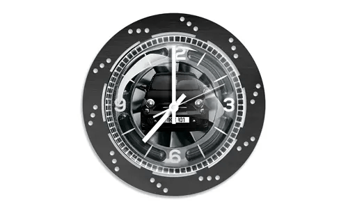 Black Wall Clock Brake Disk