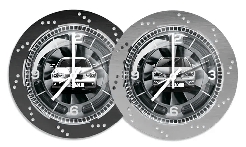 Reloj de pared cromado disco de freno