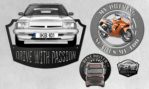 Wall decoration with your car, motorcycle or truck