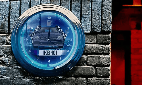 Wall clock neon as a cool gift