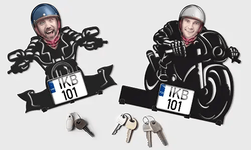 gallery-keyholder-wall-motorcycle-rider-skeleton-face-license-plate-and-text-printed-3