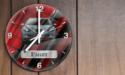 wanduhr mit foto auf dem Holz Wand wanduhr mit eigenem bild