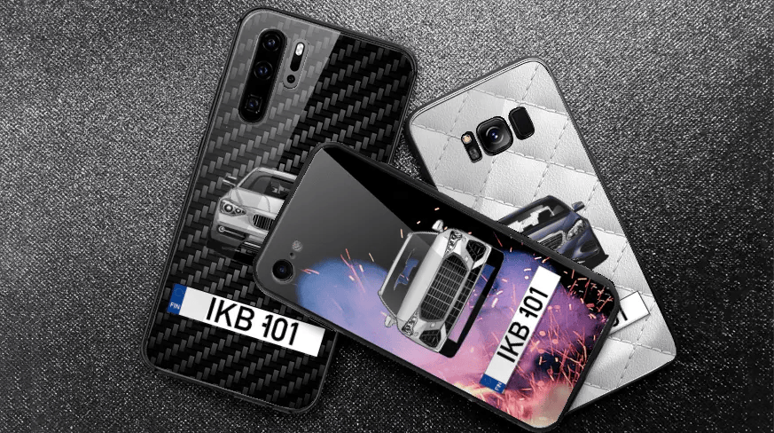 Mobile Case White Leather