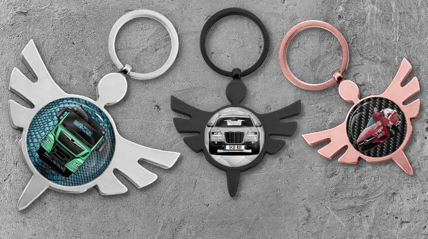 Angel Keychain Round Auto